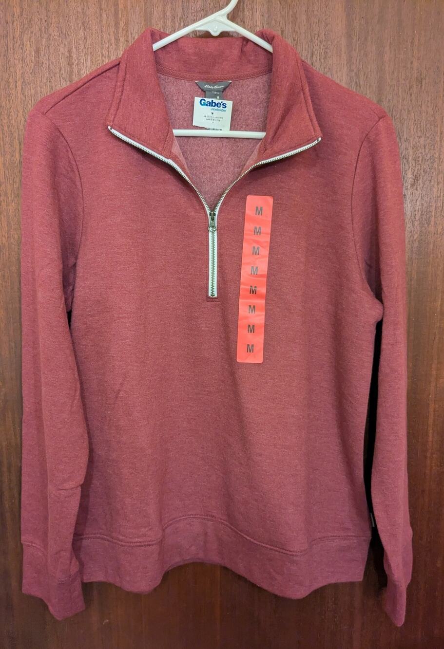 Eddie Bauer Quarter Zip Pullover Sweatshirt Adult Medium NWT
